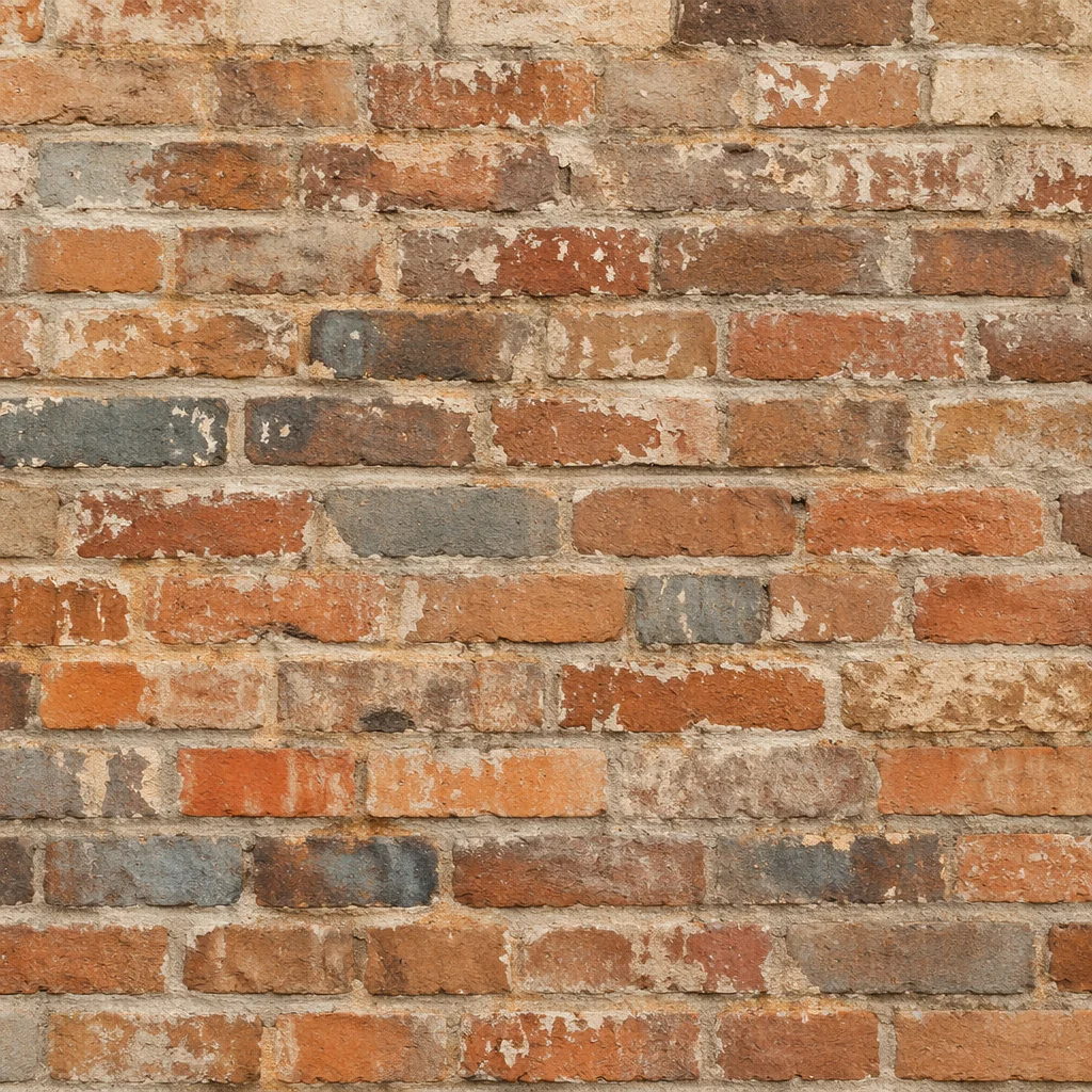Weathered Red Urban Brick Wall Texture