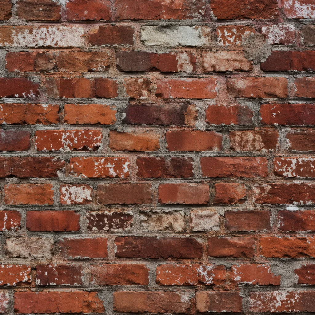 Weathered Red Urban Brick Wall Texture