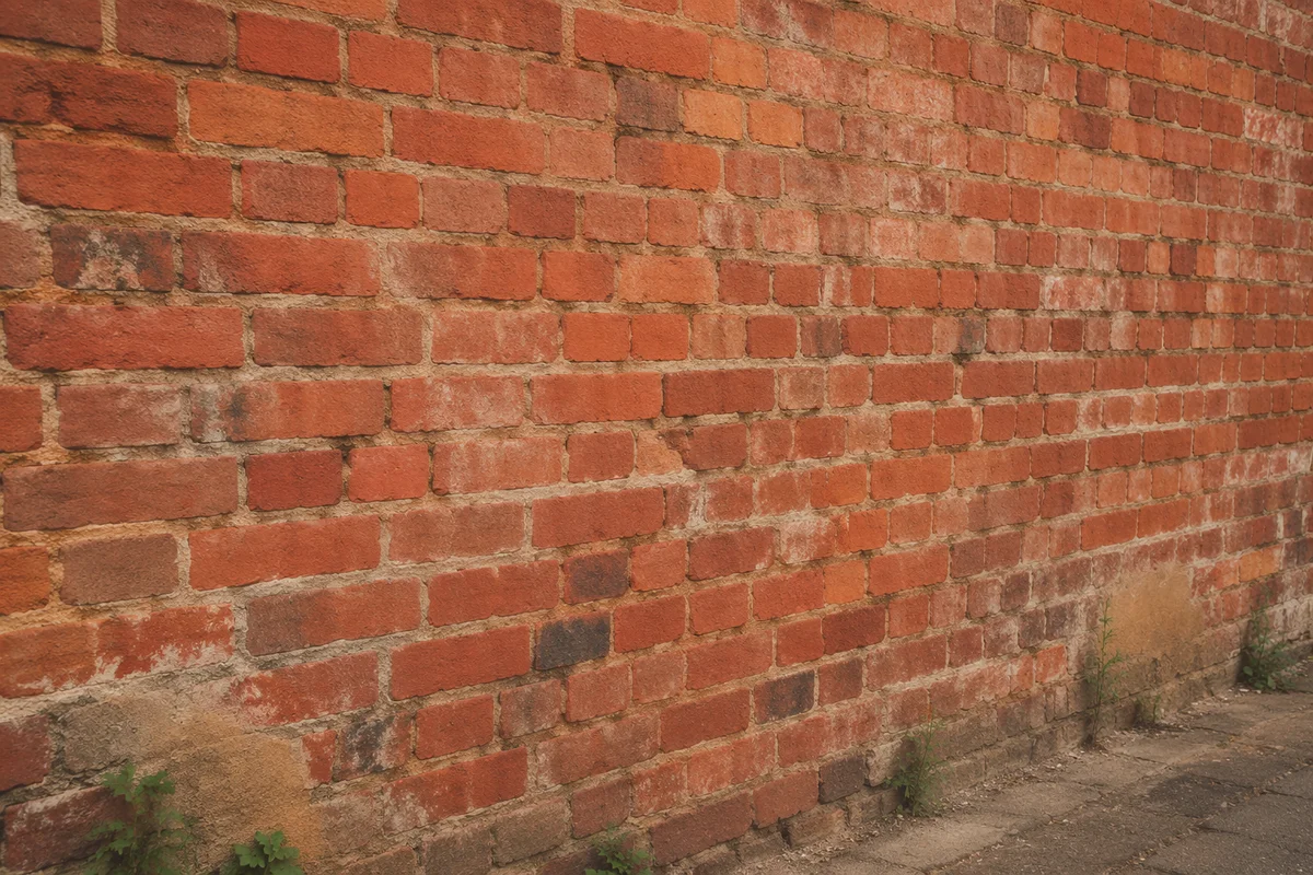 Aged Red Brick Wall Urban Texture