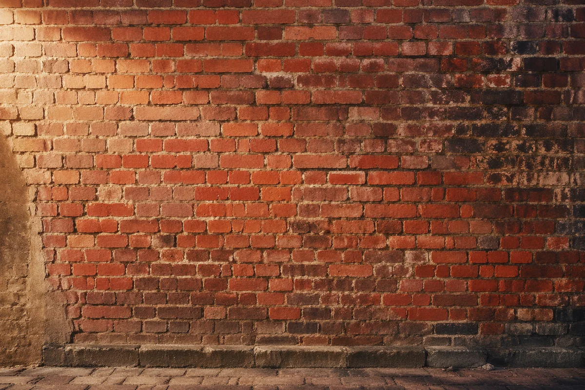 Weathered Red Brick Urban Wall Background