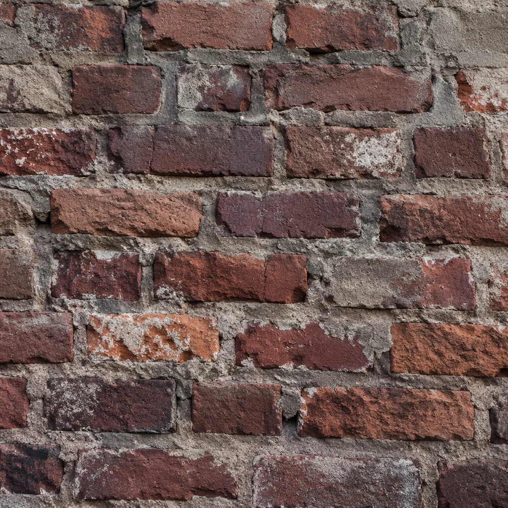 Weathered Red Urban Brick Wall Texture