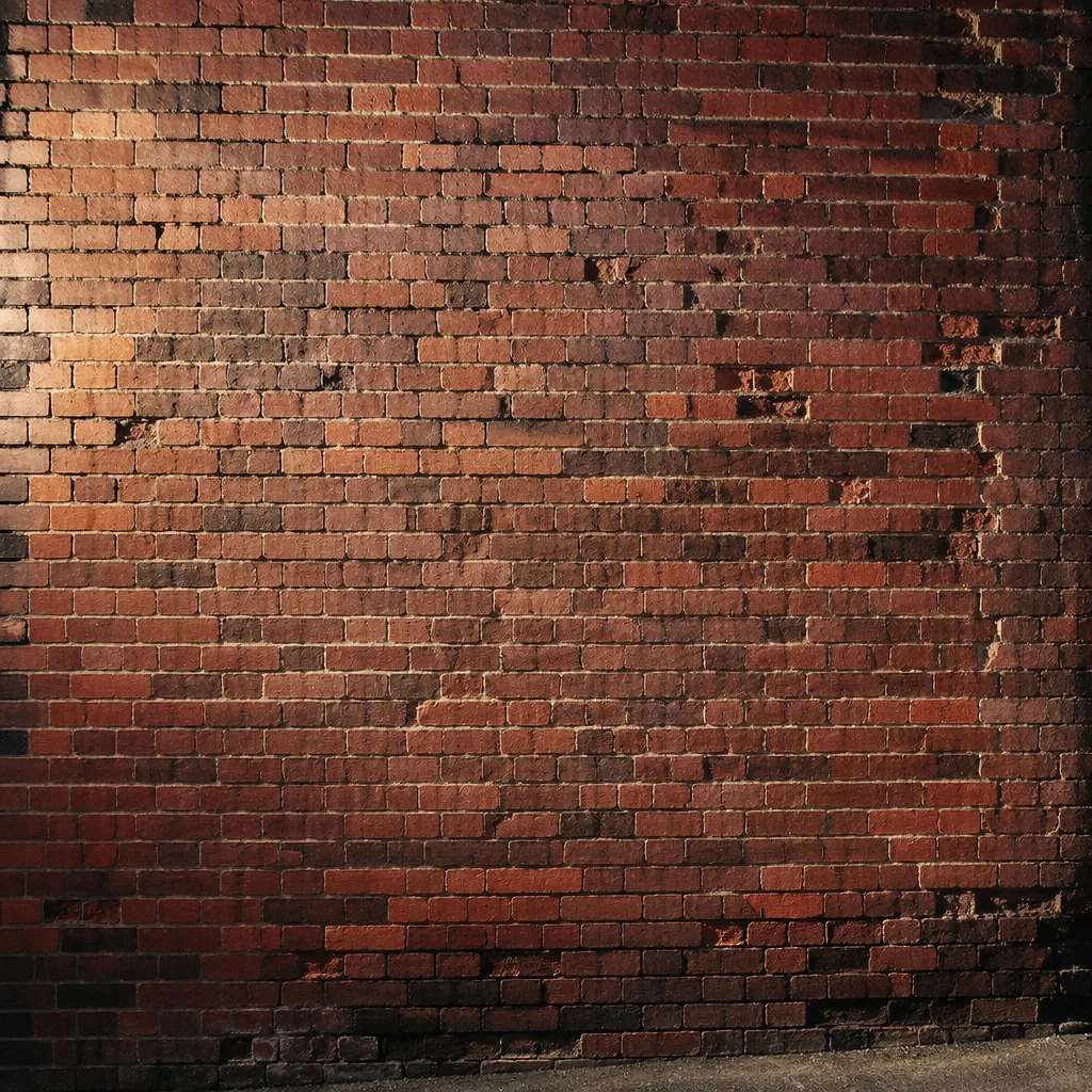 Weathered Red Brick Urban Wall Background