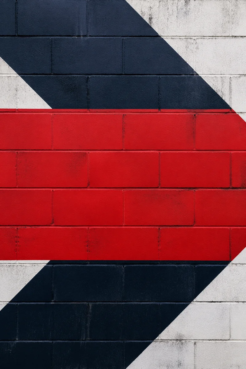 Red Urban Geometric Brick Wall Background