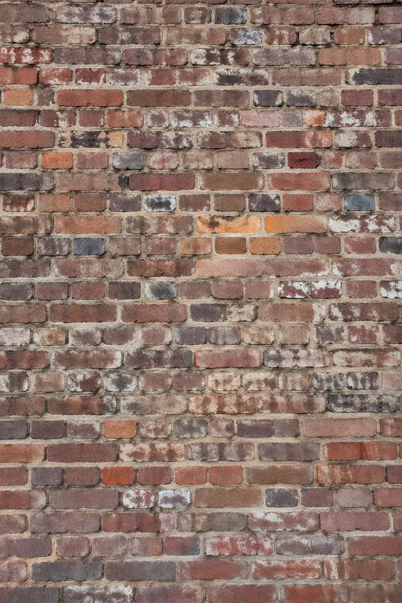 Weathered Red Urban Brick Wall Background