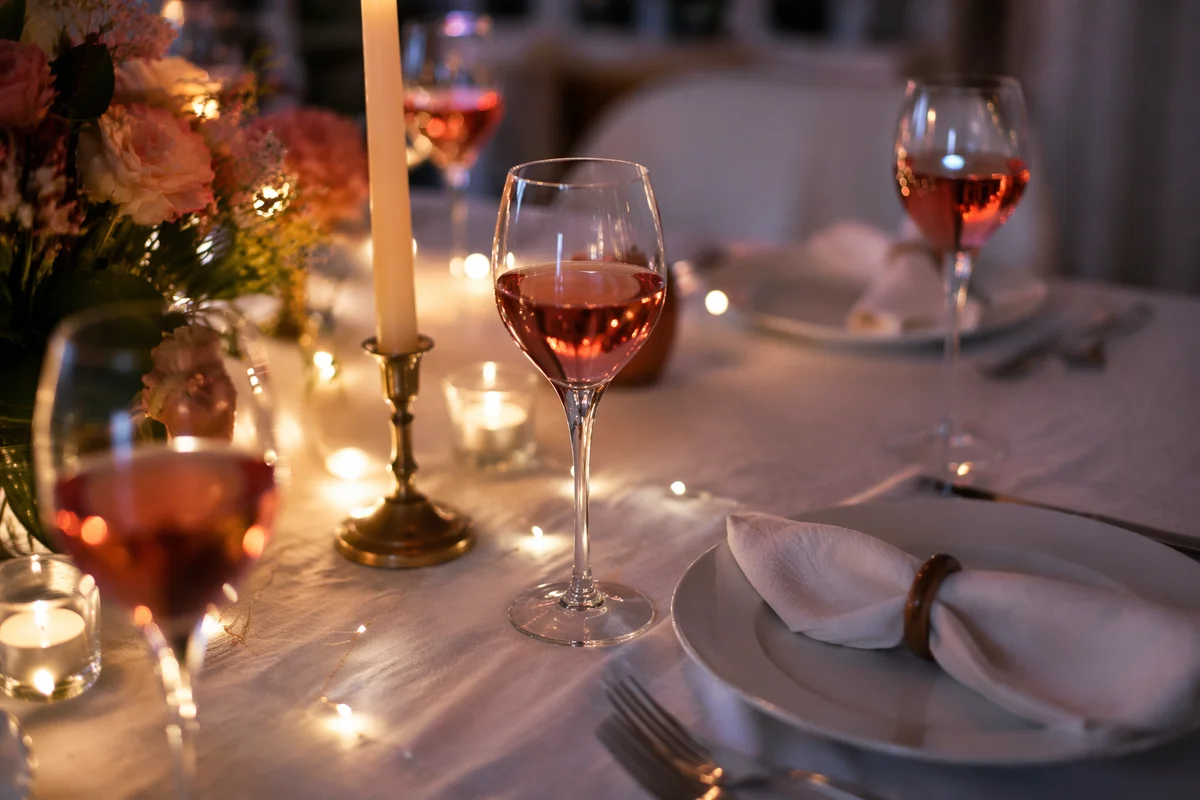 Warm Candlelit Table for Intimate Gathering
