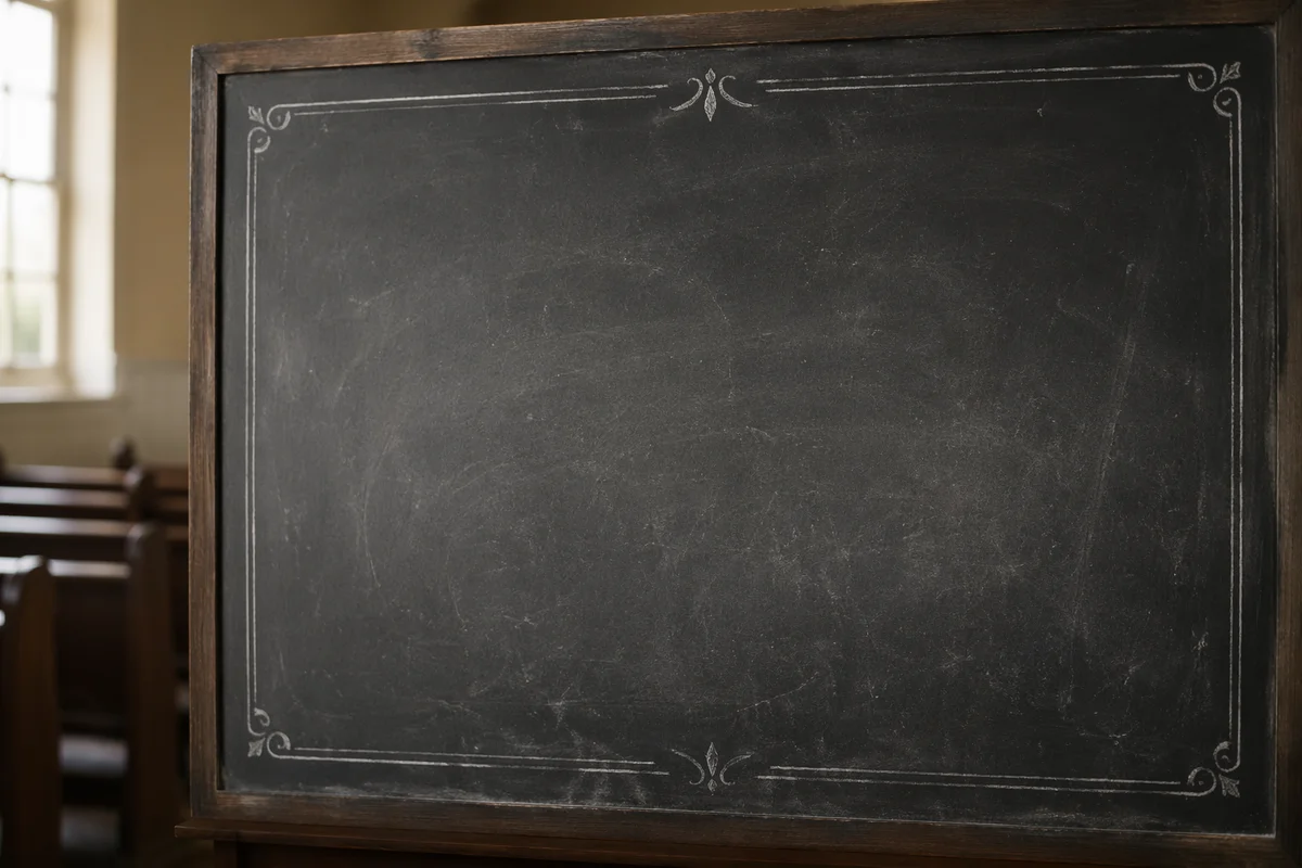 Dark Chalkboard Church Announcement Background
