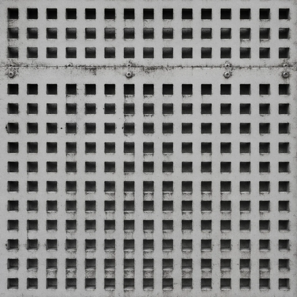 Weathered Gray Industrial Perforated Wall Texture