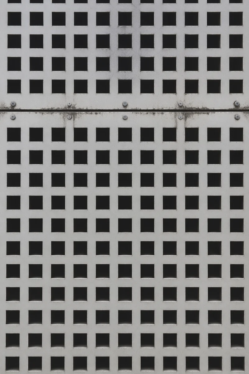 Weathered Gray Industrial Ventilation Panel Background