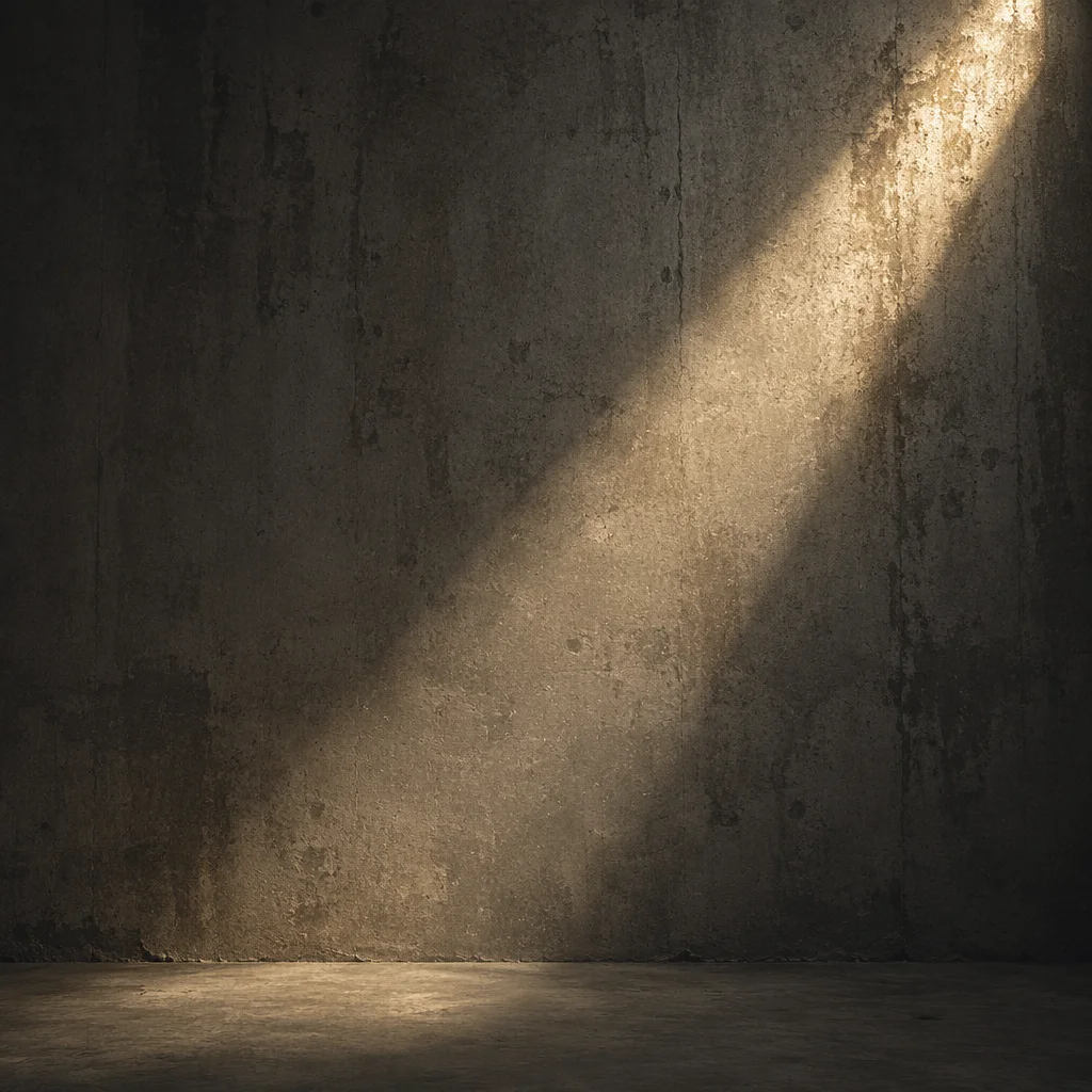 Dramatic Sunbeam on Concrete Wall Background