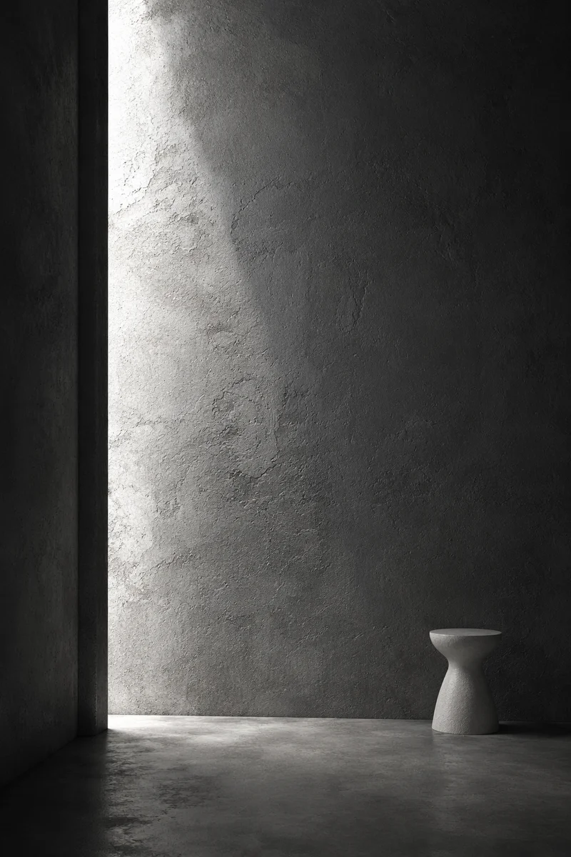 Dramatic Light Beam on Concrete Wall