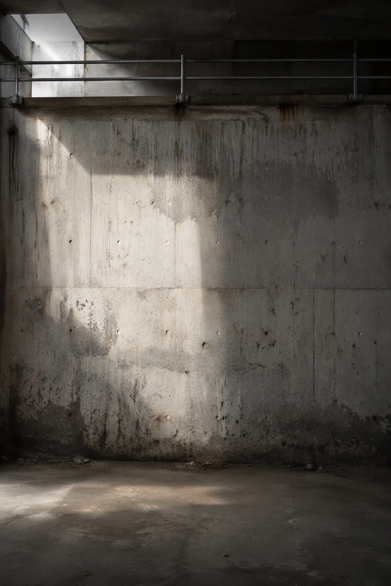 Dramatic Light Beam on Concrete Wall