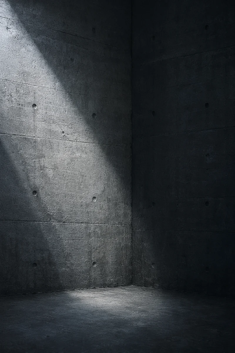 Dramatic Light Beam on Concrete Corner