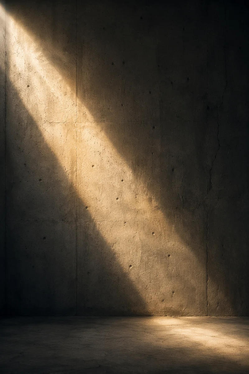 Dramatic Sunbeam on Concrete Wall Background
