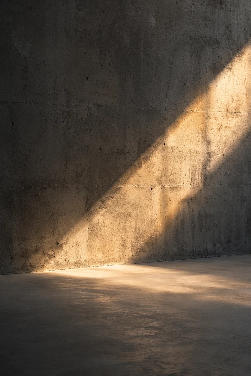 Concrete Wall with Dramatic Light Beam
