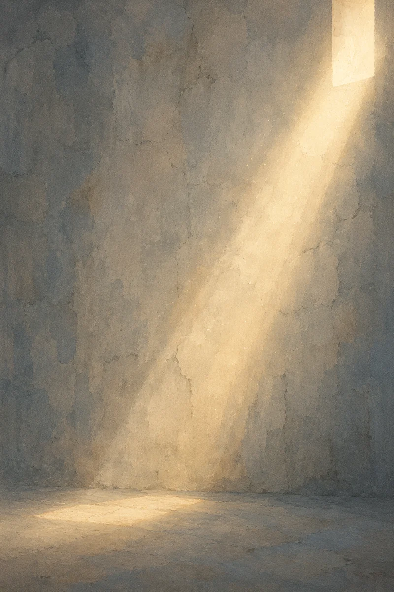 Dramatic Light Beam on Concrete Wall