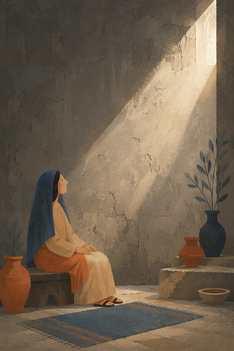Dramatic Light Beam on Weathered Concrete Wall
