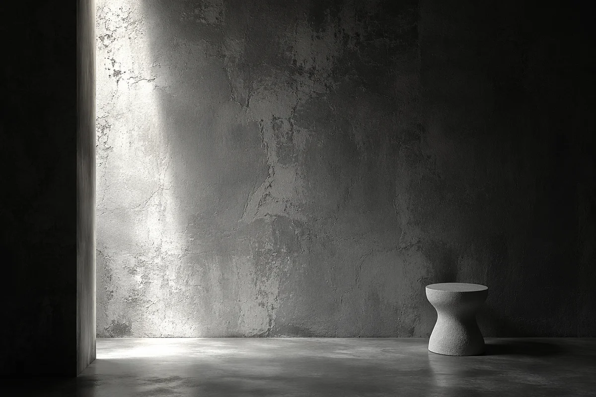 Dramatic Light Beam on Concrete Wall