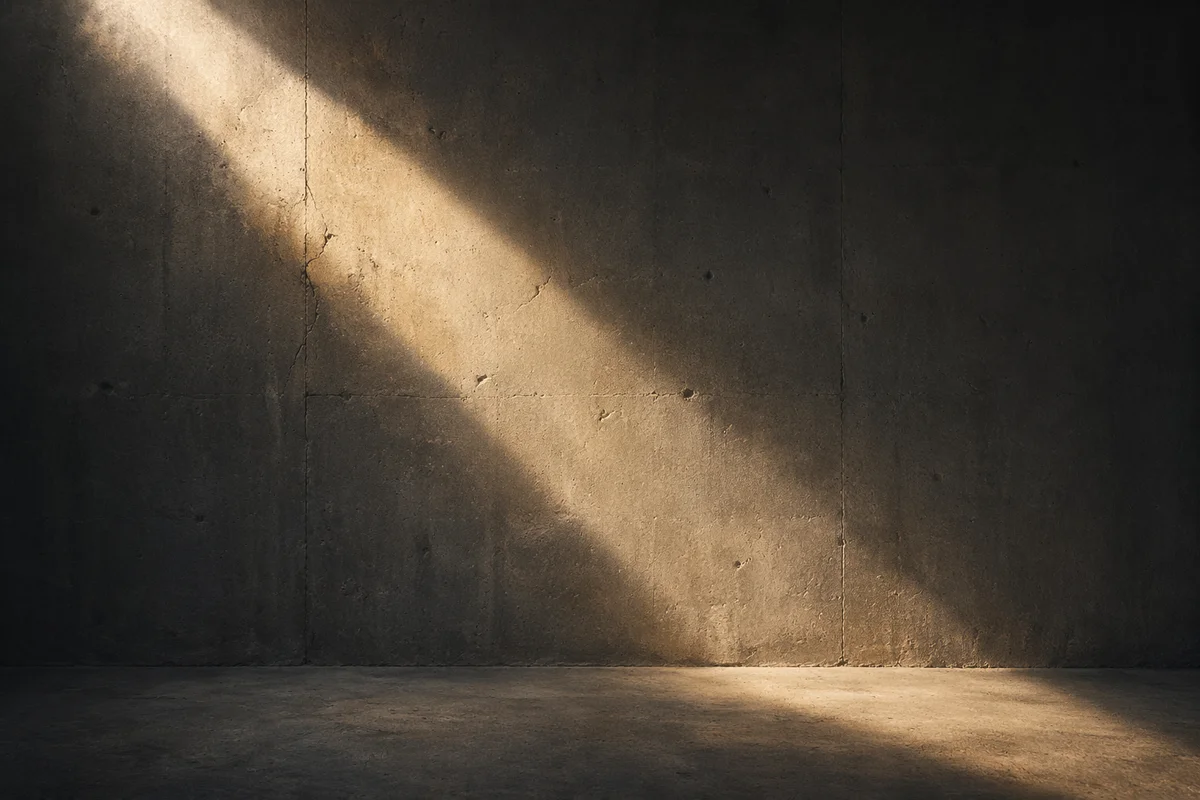 Dramatic Sunbeam on Concrete Wall Background