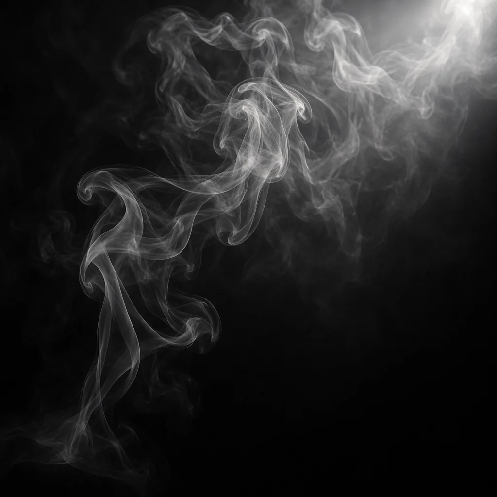 Dramatic White Smoke on Dark Background