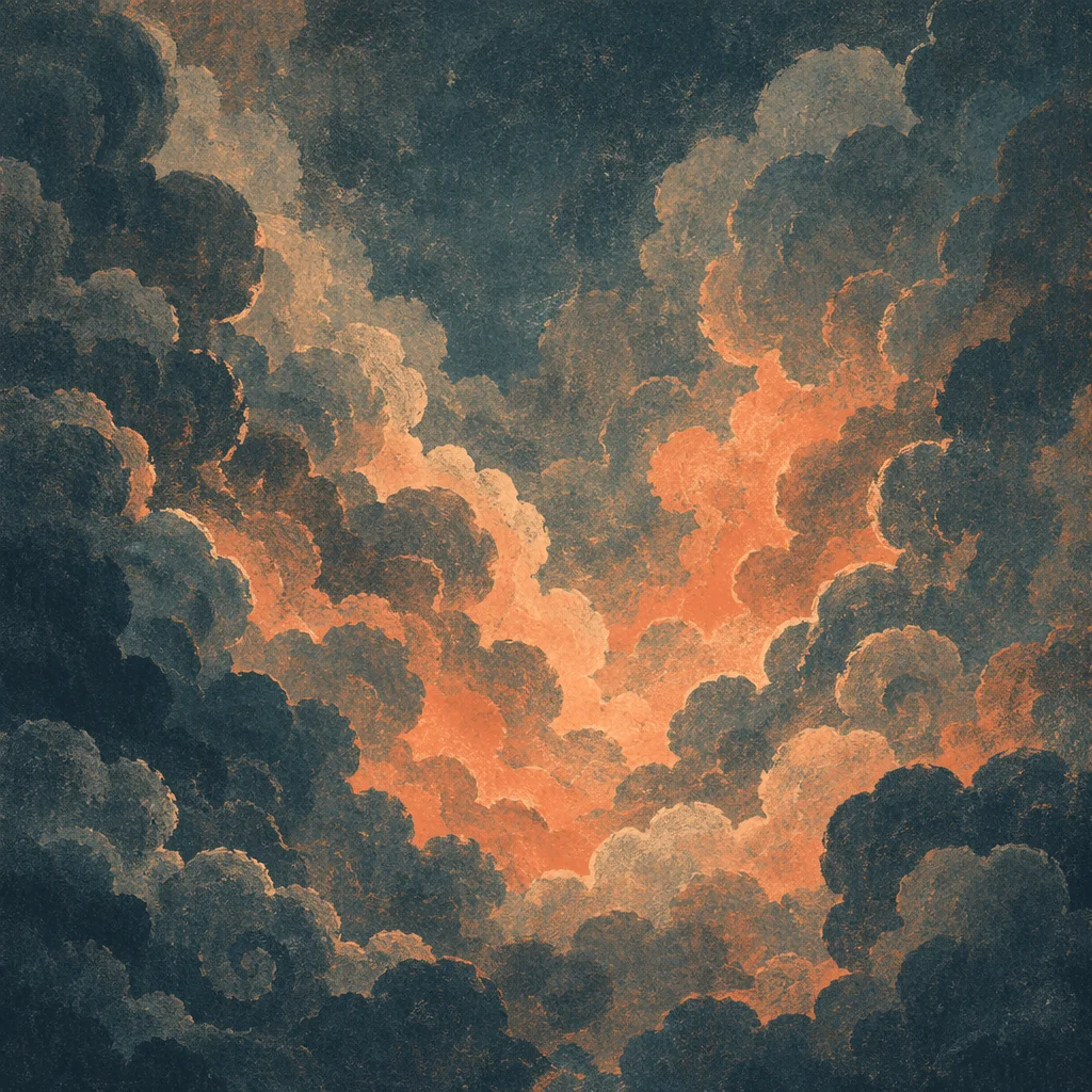 Dramatic Smoky Storm Clouds Background
