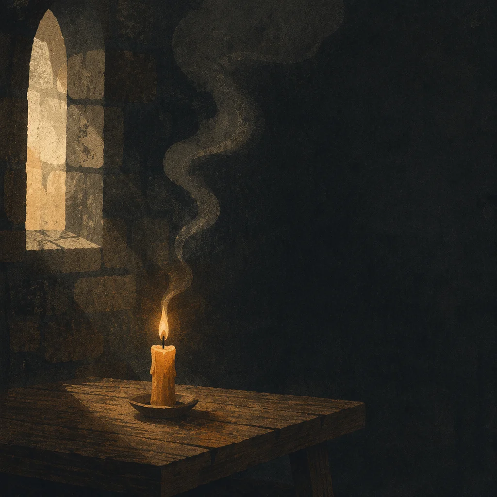 Moody Candle Smoke Prayer Room Background