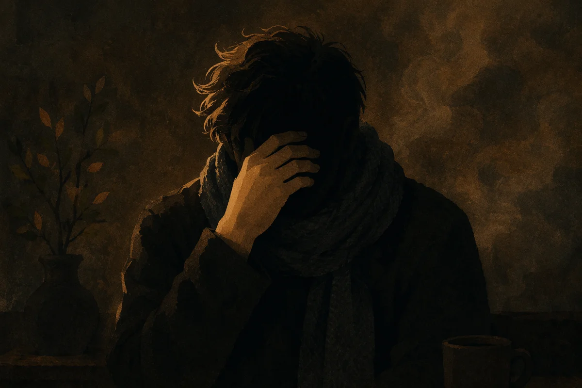 Dark Moody Smoke Background with Hidden Figure
