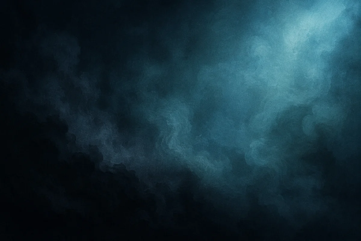 Dark Moody Smoke Background with Teal Haze