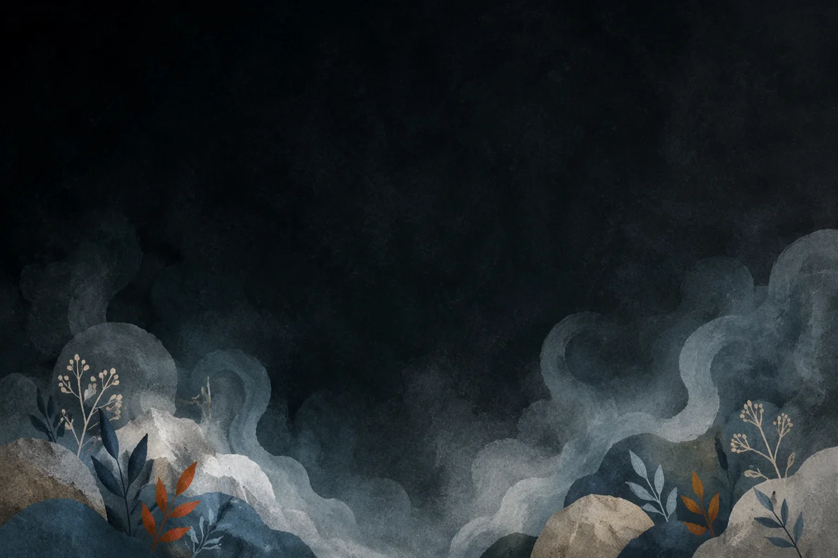 Dark Moody Smoke on Black Background