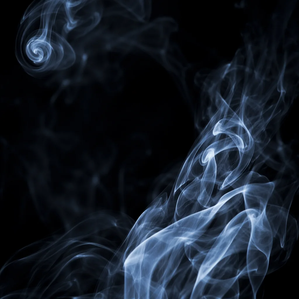 Dramatic Blue Smoke on Dark Background