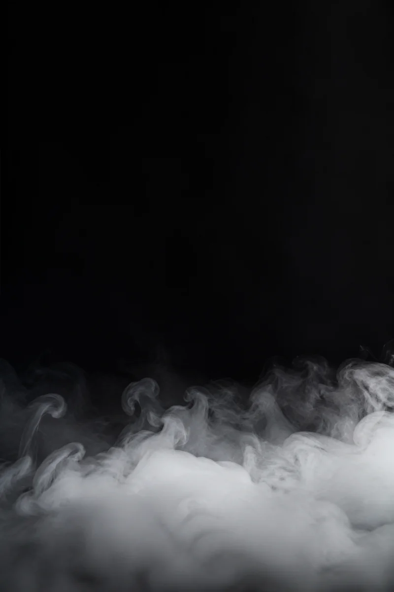 Dramatic White Smoke on Black Background