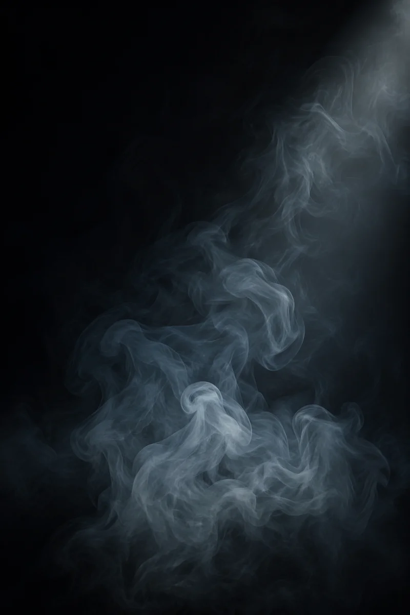 Dramatic Dark Smoke Background with Spotlight