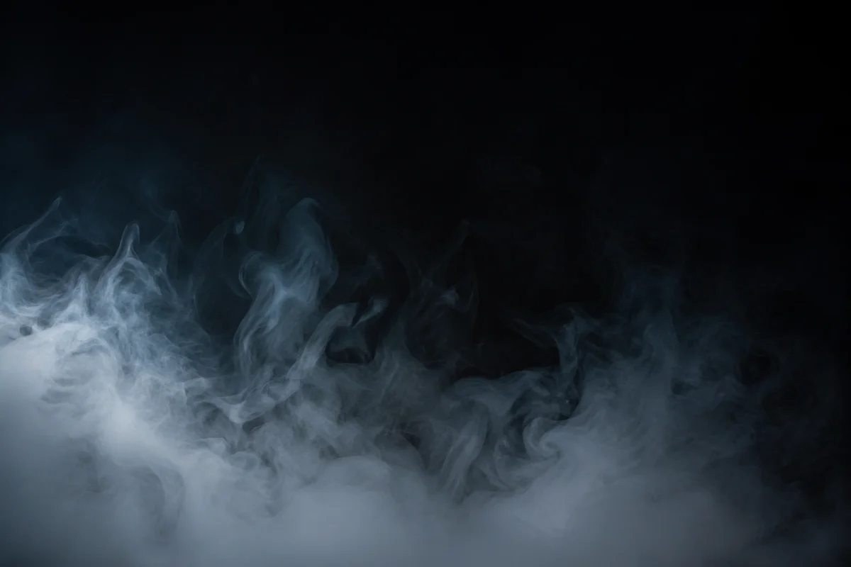 Dark Studio Smoke on Black Background
