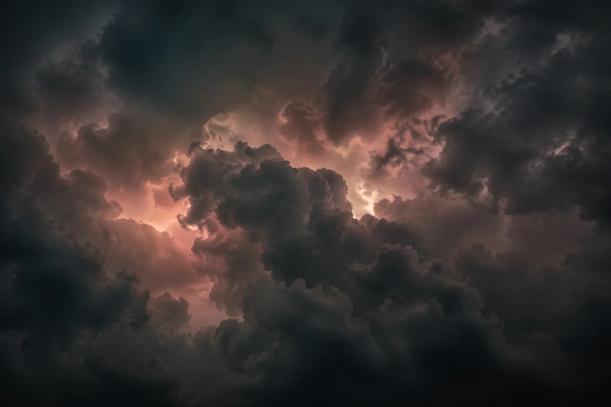 Dramatic Dark Smoke Cloud Background