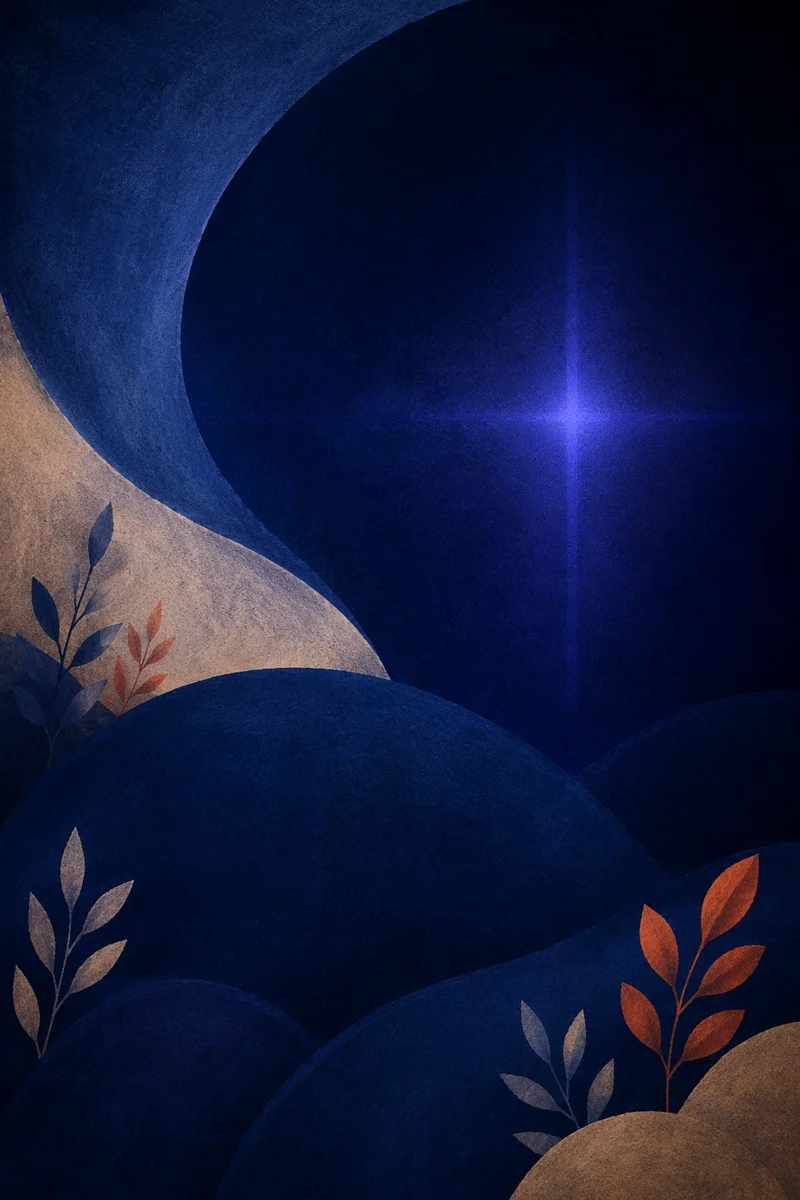 Dark Navy Background With Subtle Cross Glow
