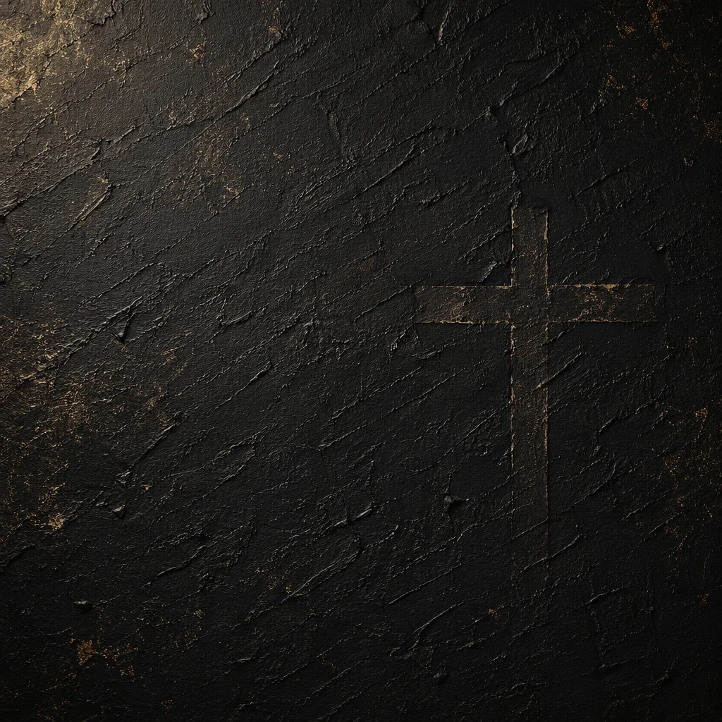 Dark Textured Background with Subtle Cross
