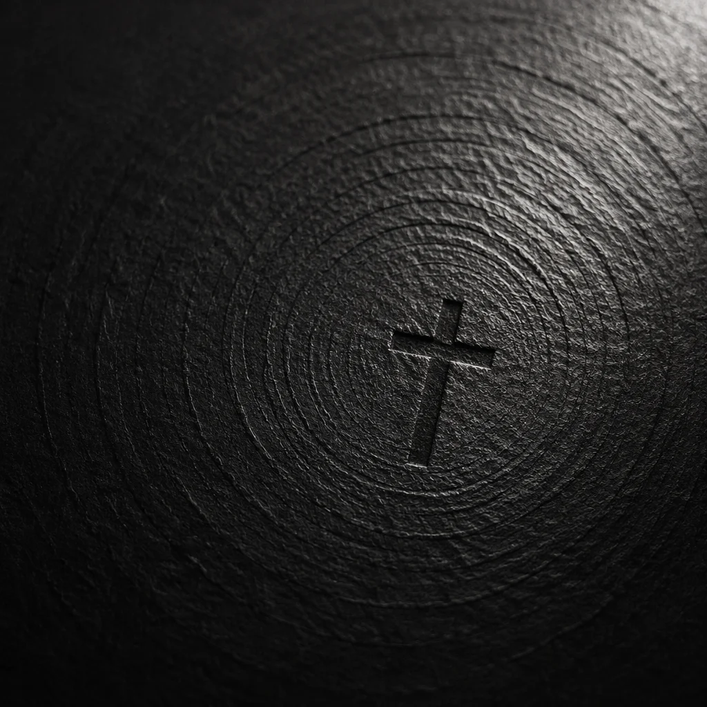 Subtle Cross on Dark Textured Background