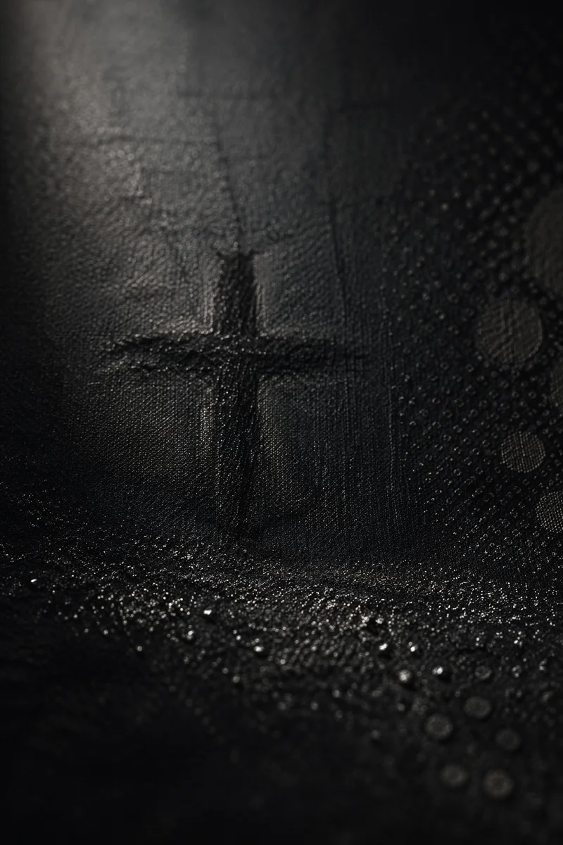Dark Textured Background with Subtle Cross