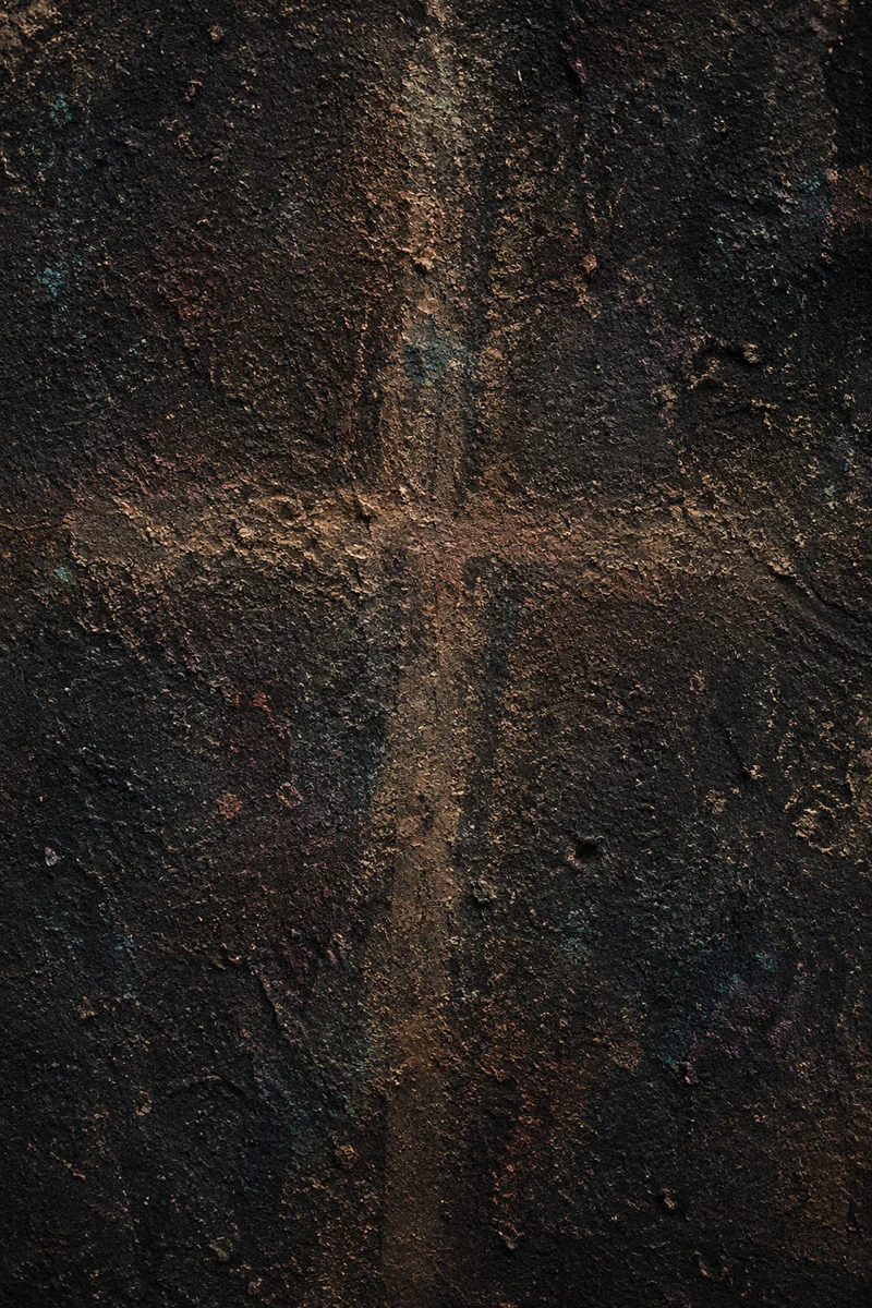 Dark Weathered Texture with Subtle Cross