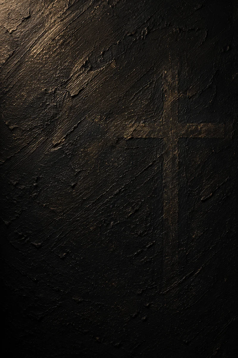 Dark Textured Background with Subtle Cross