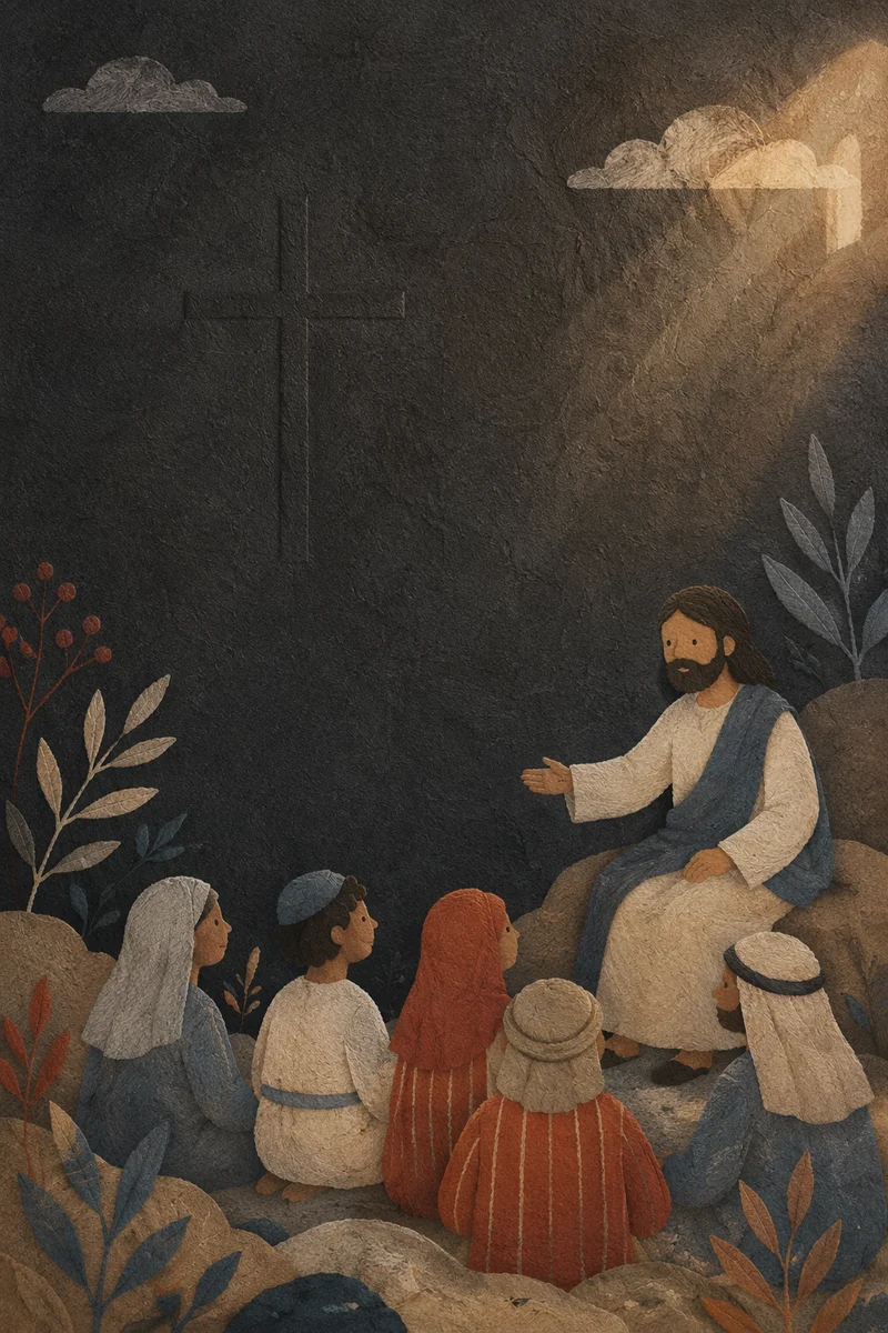 Subtle Cross on Dark Textured Background