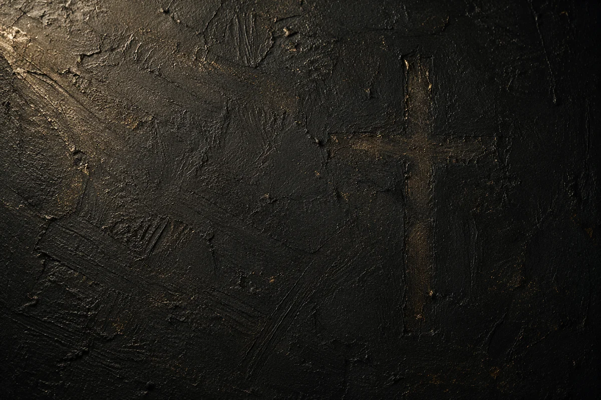 Dark Textured Background with Subtle Cross