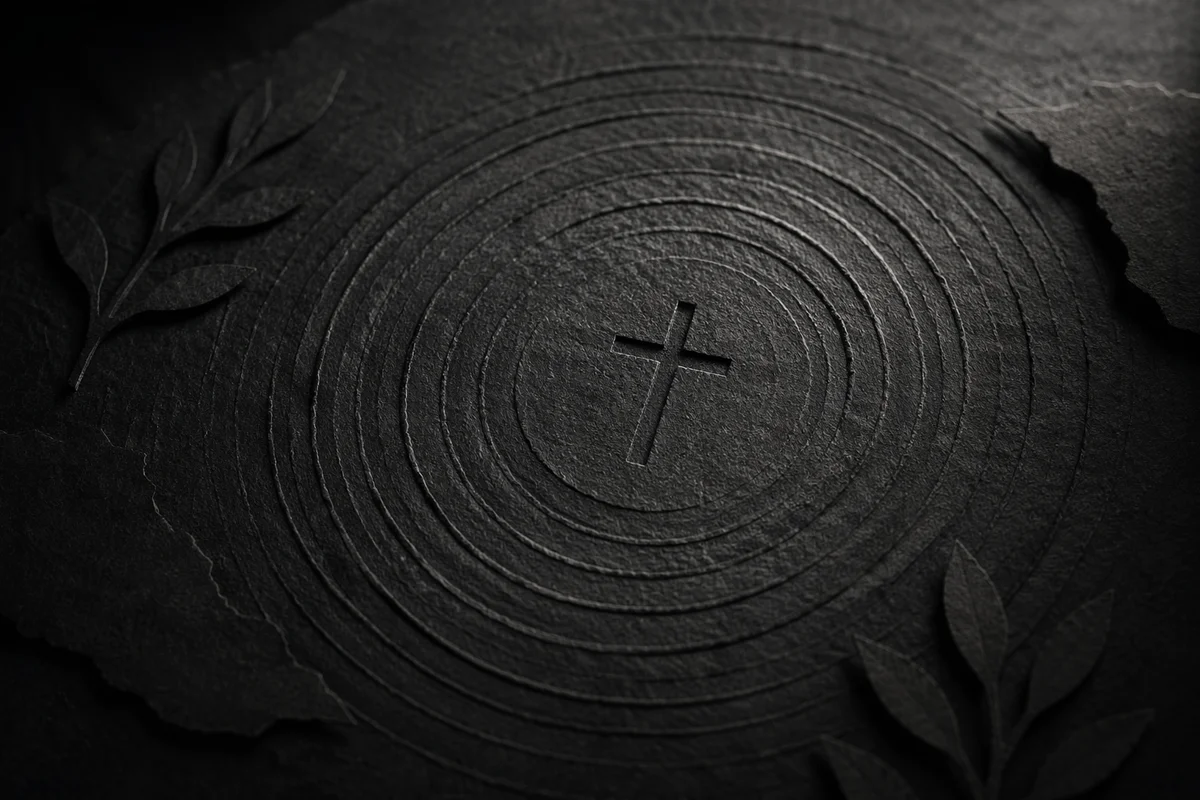 Subtle Cross on Dark Textured Background