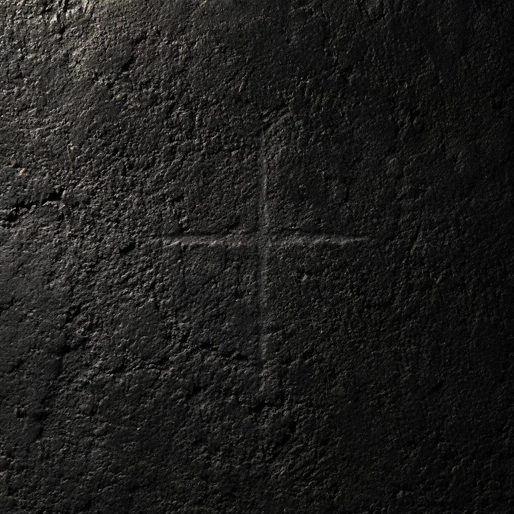 Subtle Cross on Dark Stone Texture
