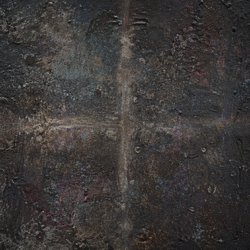 Dark Weathered Texture with Subtle Cross