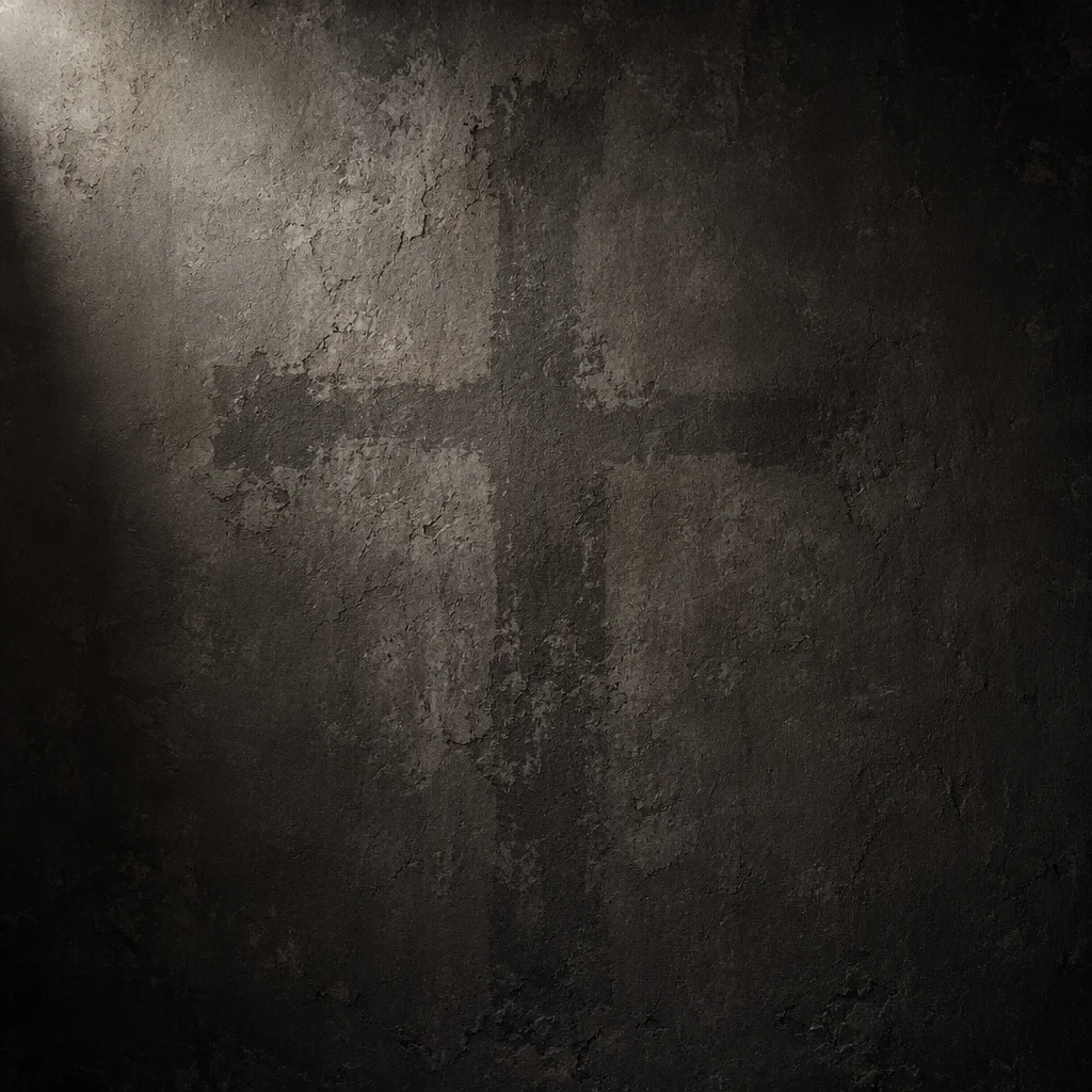 Dark Textured Background with Subtle Cross