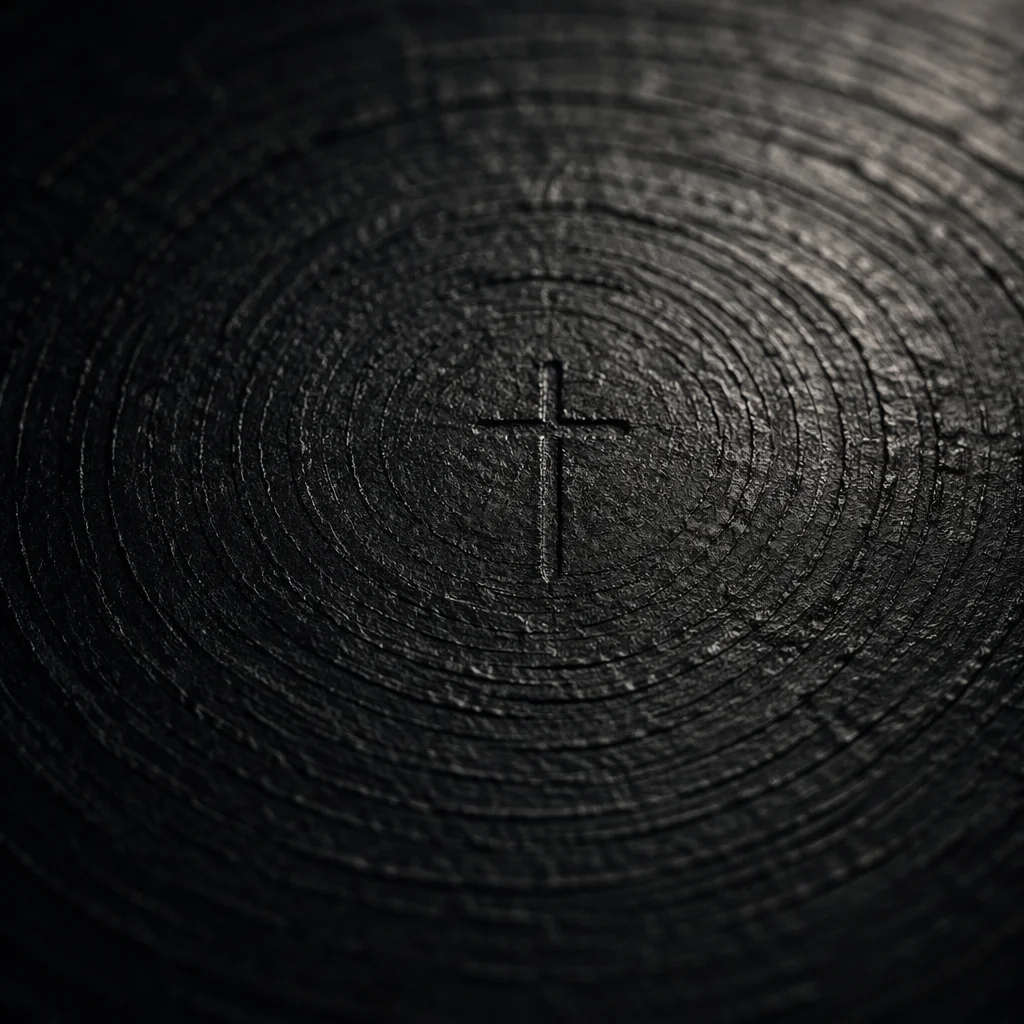 Subtle Cross on Dark Textured Background