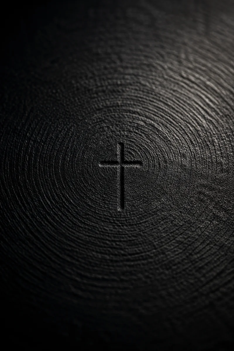 Subtle Cross on Dark Textured Background