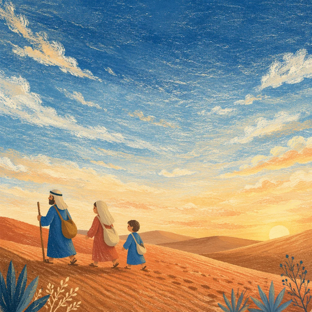 Golden Desert Dunes Under Vast Sky