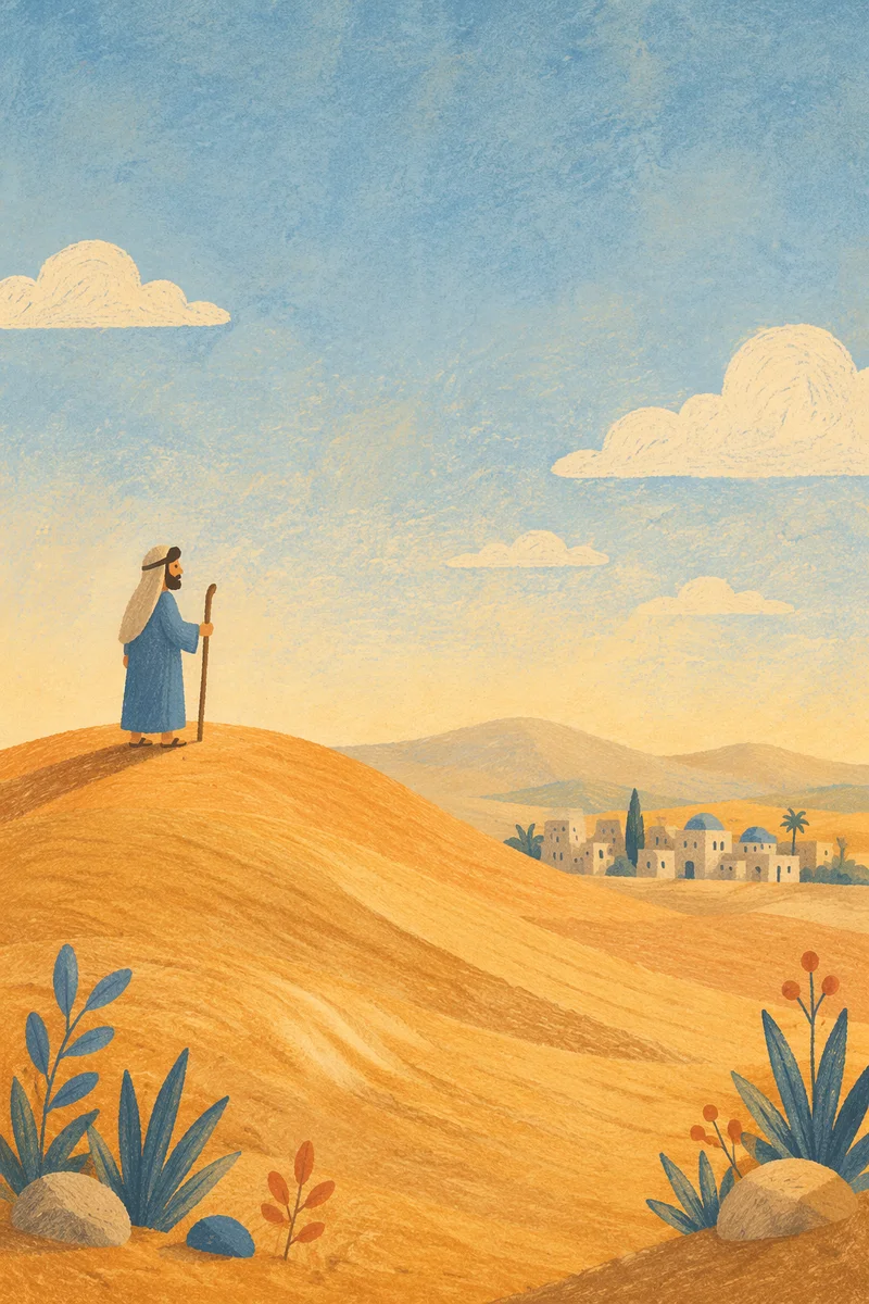 Golden Desert Dunes Under Vast Sky