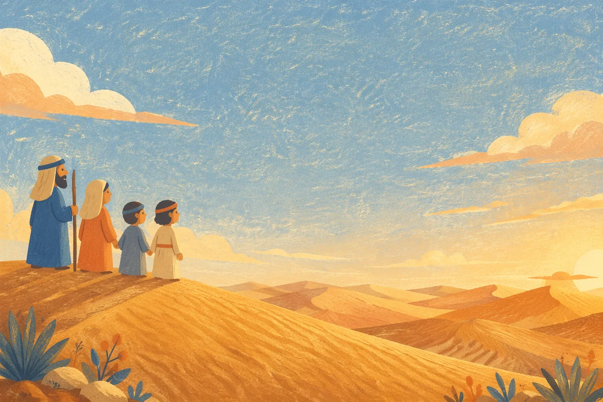 Golden Desert Dunes Under Vast Sky